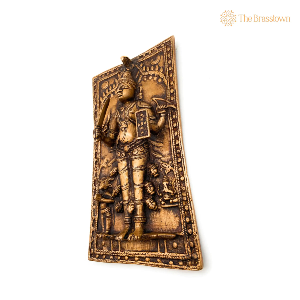 Brass Veerbhadra Murti – Veerabhadreshwara Idol, Veerbhadra Statue for Pooja, Temple &amp; Home Décor, Handcrafted Sculpture 10 Inch 2