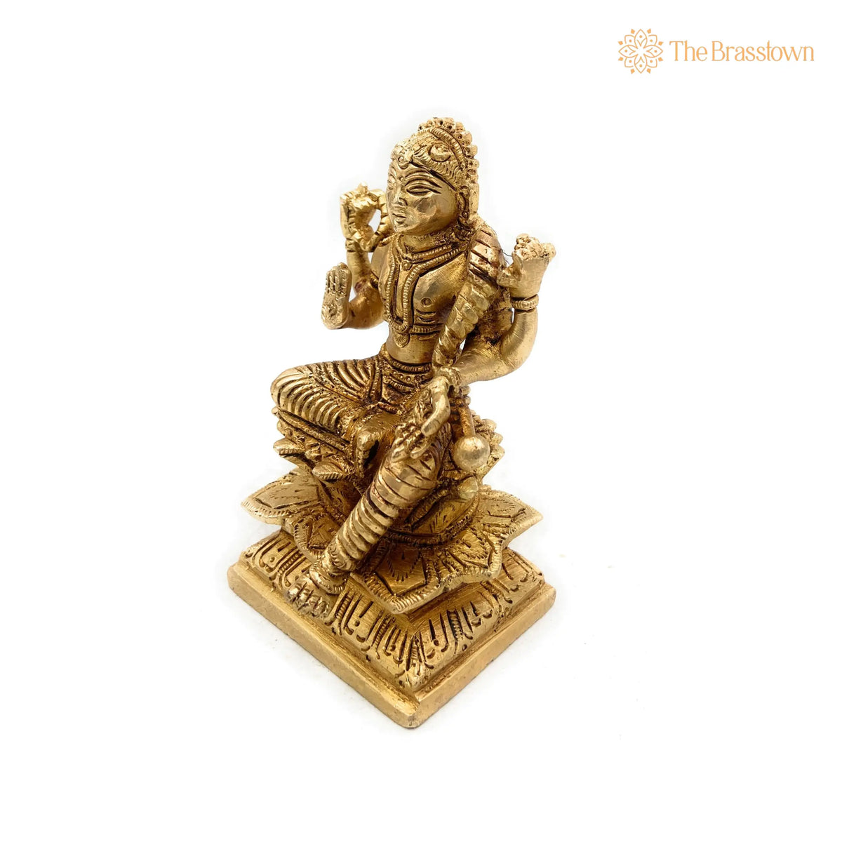 Brass Balambika Idol – Handcrafted Bala Tripurasundari Murti, Pital Bala Devi Statue, Bala Parameswari Vigraham 5 Inch 3