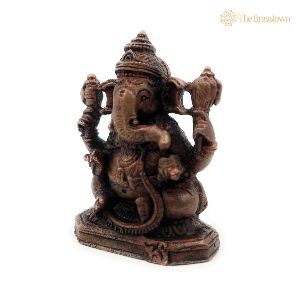 Handcrafted Copper Ganesha Idol – Lord Ganapati Vinayaka Murti for Home Temple, Pooja, Vastu &amp; Spiritual Décor 2.5 Inch 3