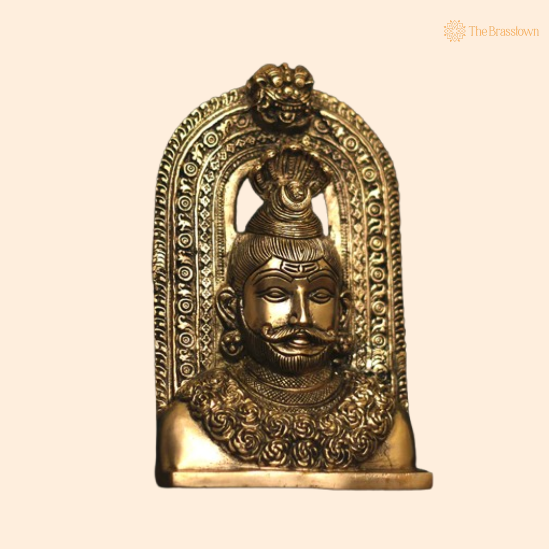 Sacred Brass Shiva Roop in Arch 8 Inch