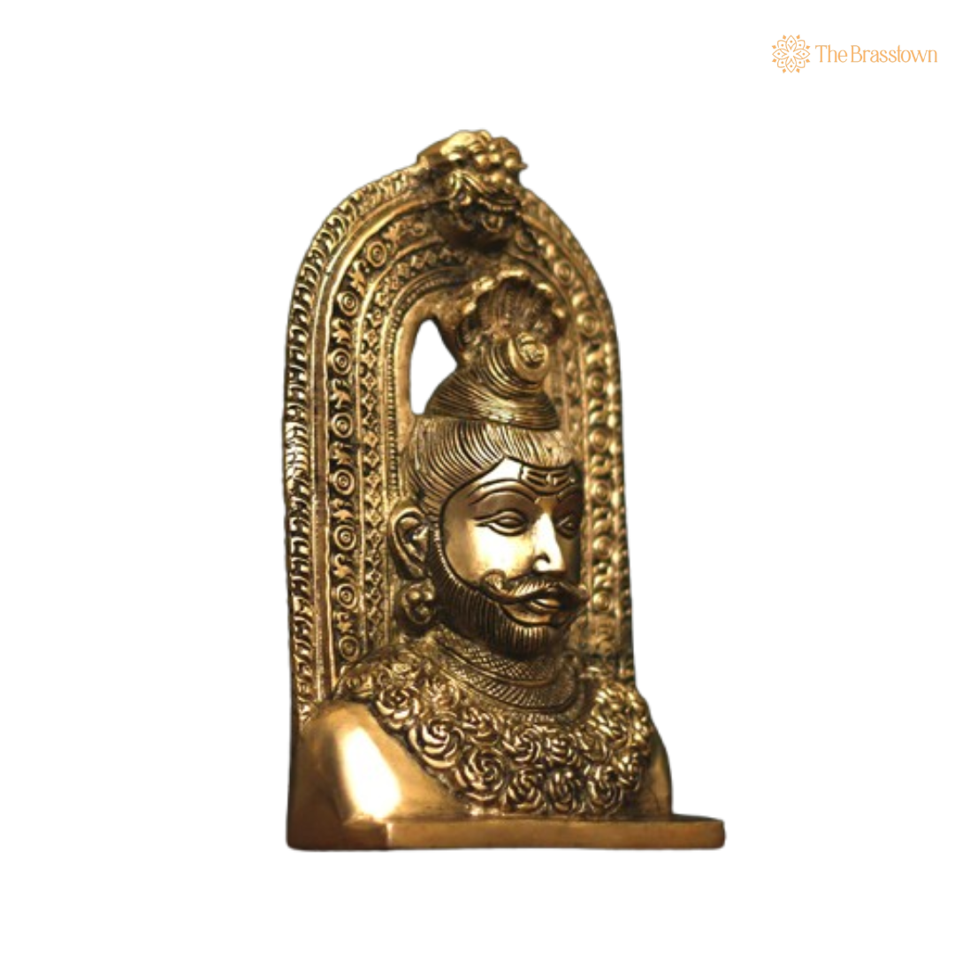 Sacred Brass Shiva Roop in Arch 8 Inch