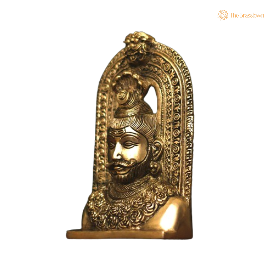Sacred Brass Shiva Roop in Arch 8 Inch