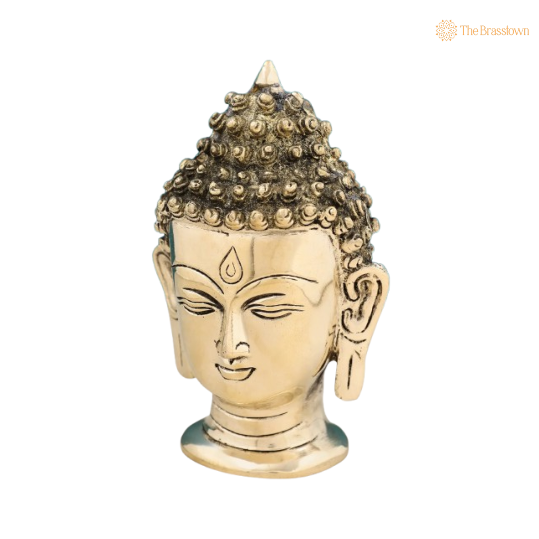 Serene Buddha Head Idol 6 Inch