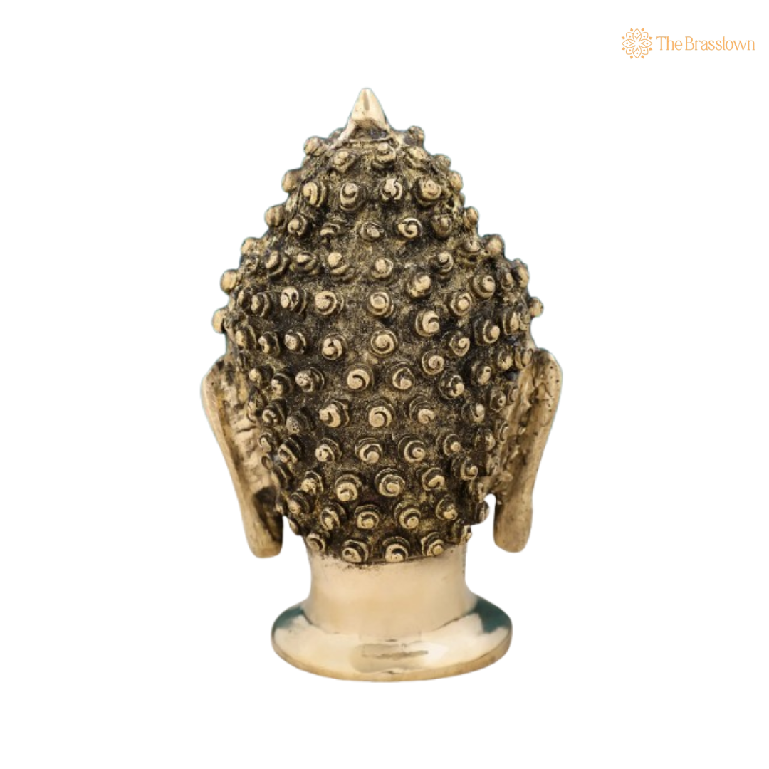Serene Buddha Head Idol 6 Inch
