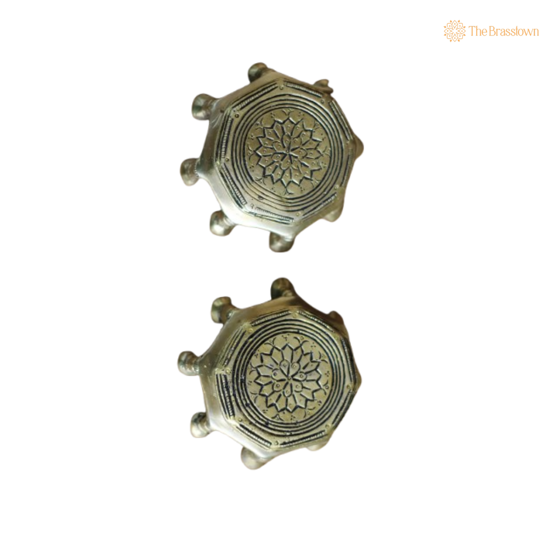 Set of Handcrafted Brass Miniature Pooja Chowkis