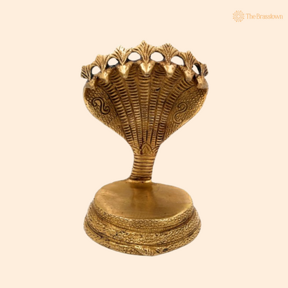 Seven-Headed Naga Brass Sculpture 7 Inch