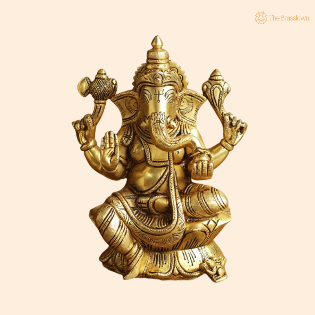 Spiritual Lord Ganesha Statue 8 Inch
