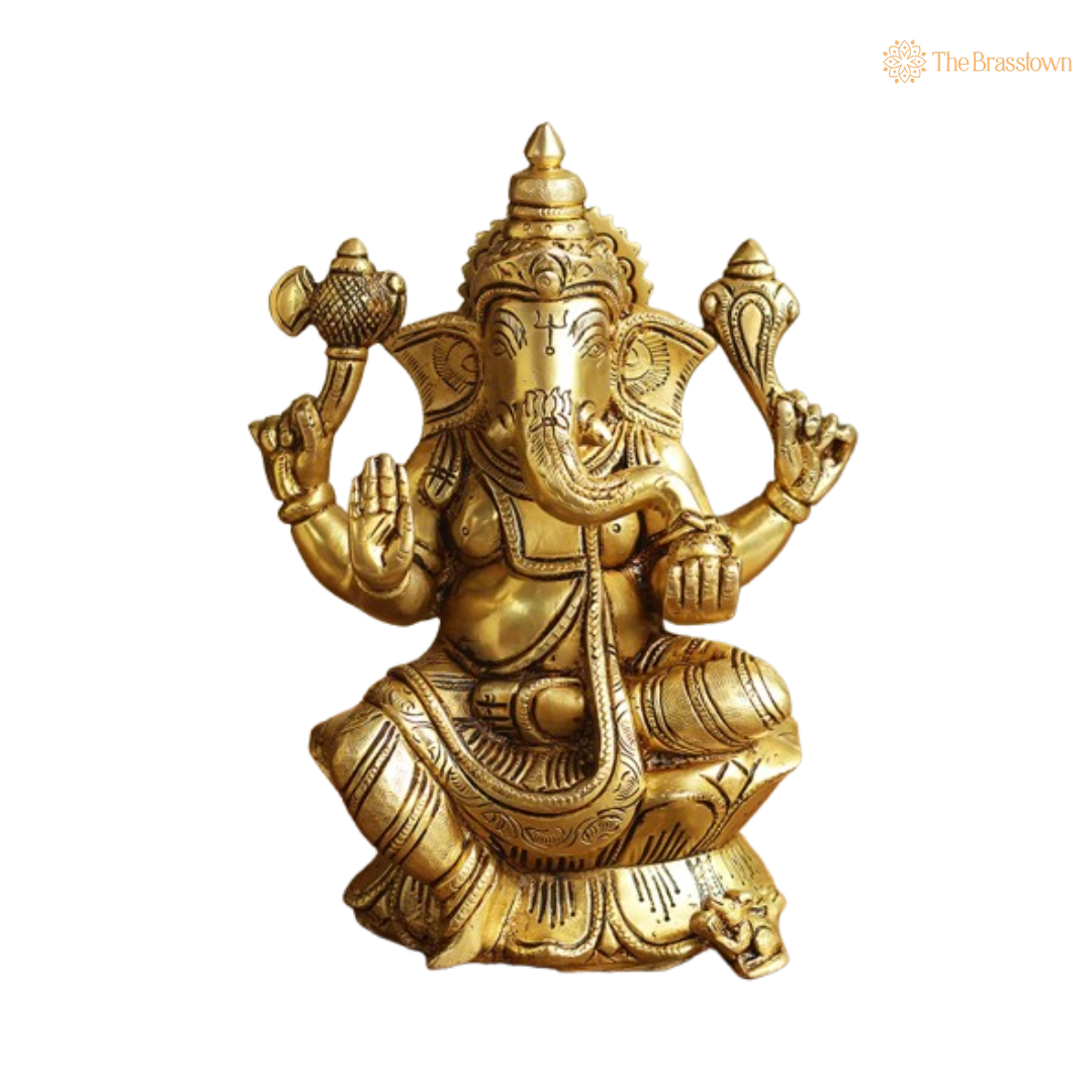 Spiritual Lord Ganesha Statue 8 Inch