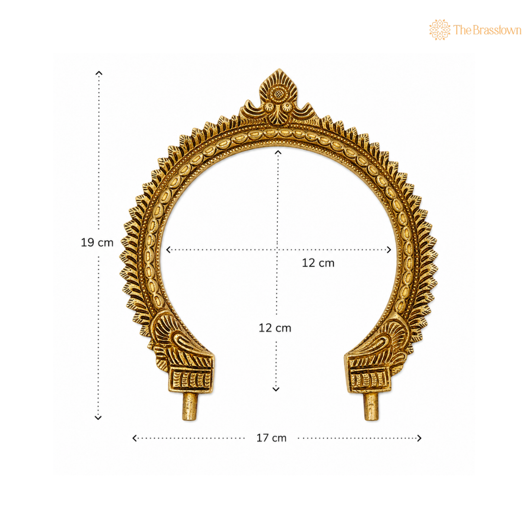 Intricately Designed Antique Brass Arch Frame 8 Inch