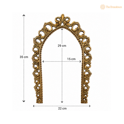 Elegant Antique Brass Arch Frame 14 Inch