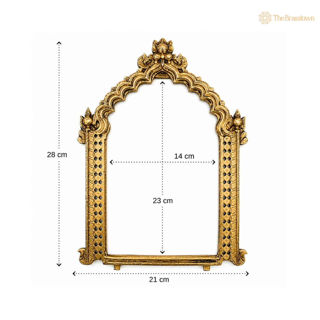 Elegant Antique Brass Arch Frame 11 Inch