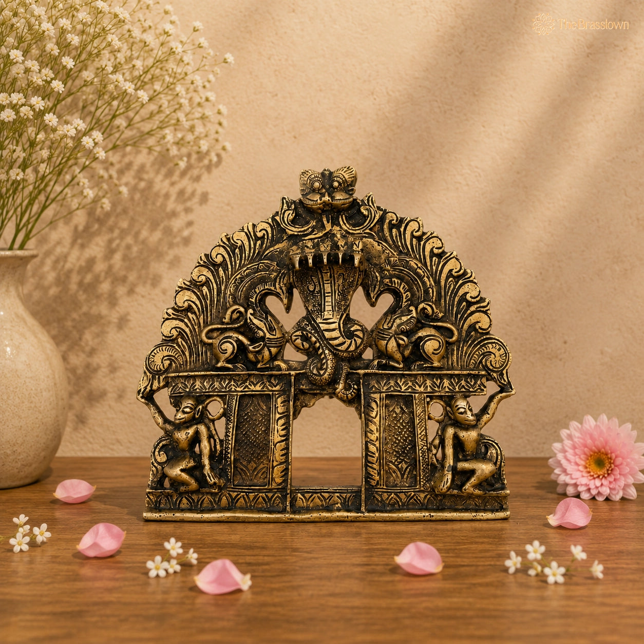 Antique Brass Decorative Temple Arch 7.5 Inch