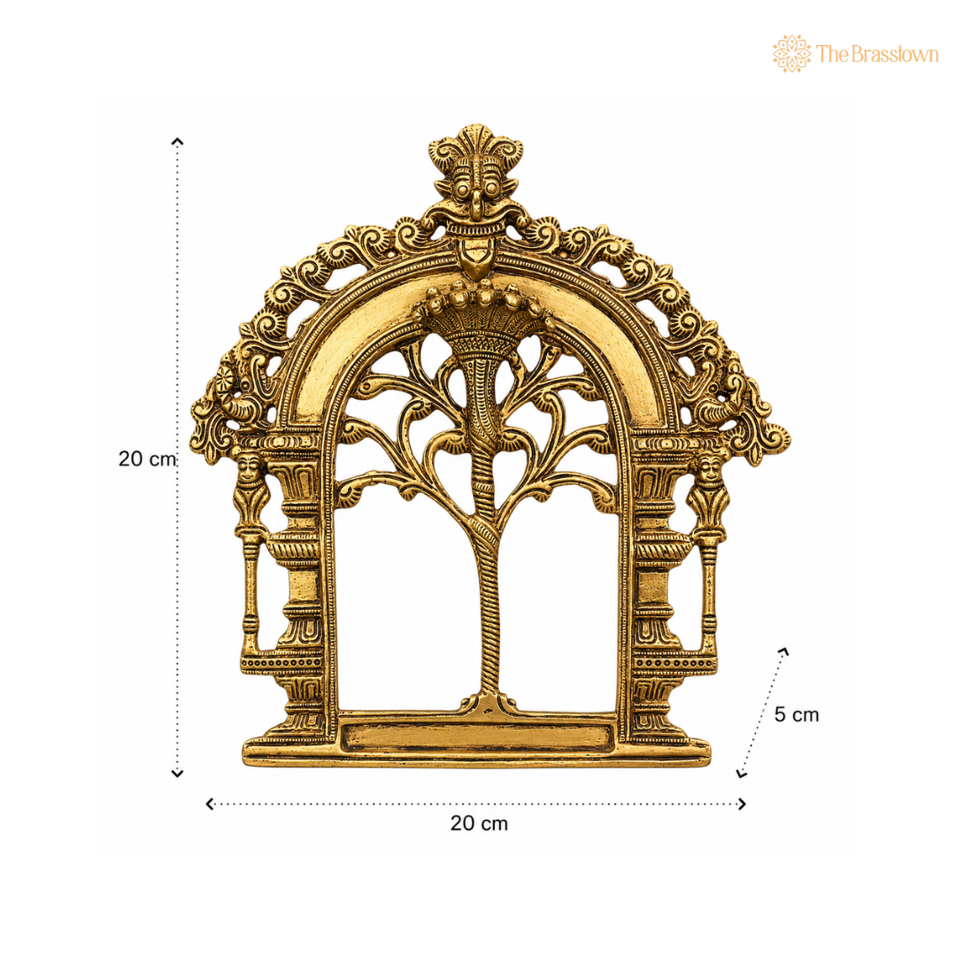 Antique Brass Tree of Life Arch Frame 8 Inch