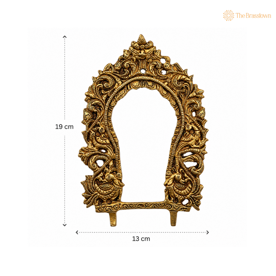 Ornate Antique Brass Arch Frame 7.5 Inch
