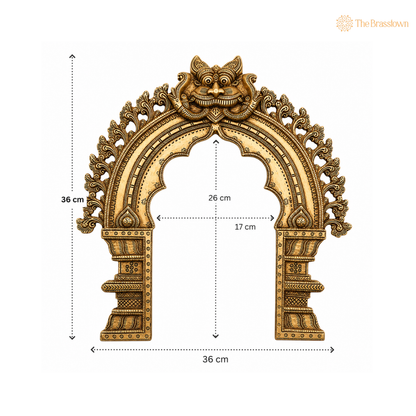 Traditional Brass Lion Arch Frame 14.5 Inch