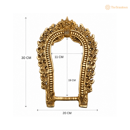 Traditional Brass Temple Arch Frame 12 Inch