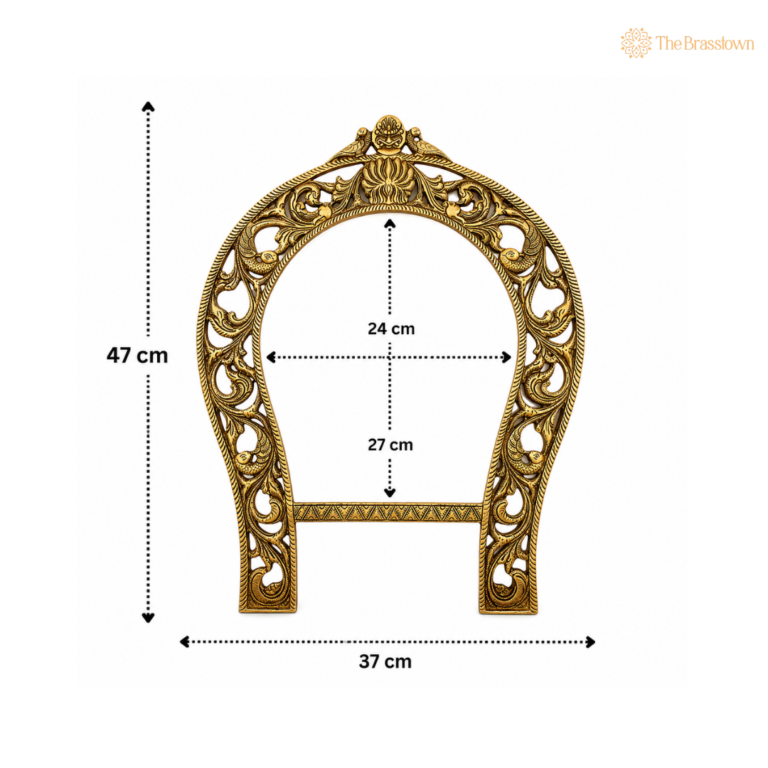 Traditional Brass Ornate Arch Frame 19 Inch