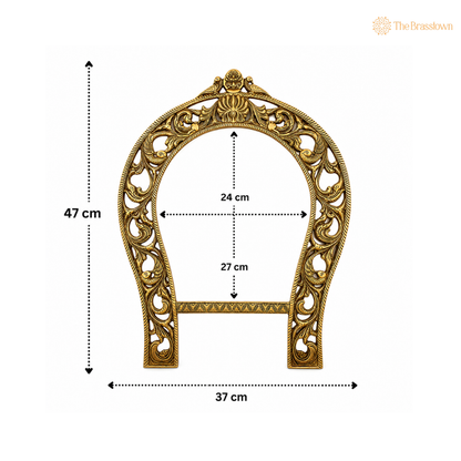 Traditional Brass Ornate Arch Frame 19 Inch