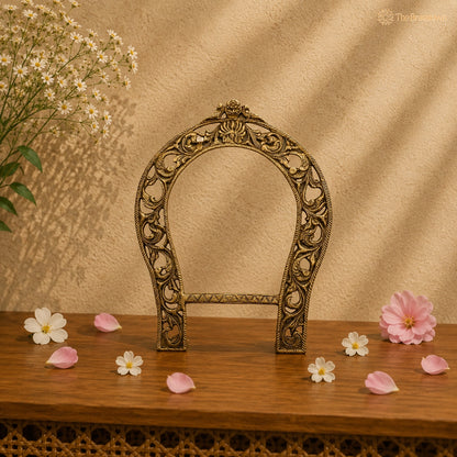 Traditional Brass Ornate Arch Frame 19 Inch