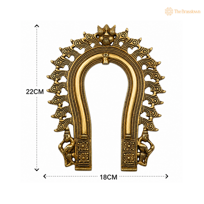 Traditional Brass Arch Frame with Ornamental Detailing 9 Inch