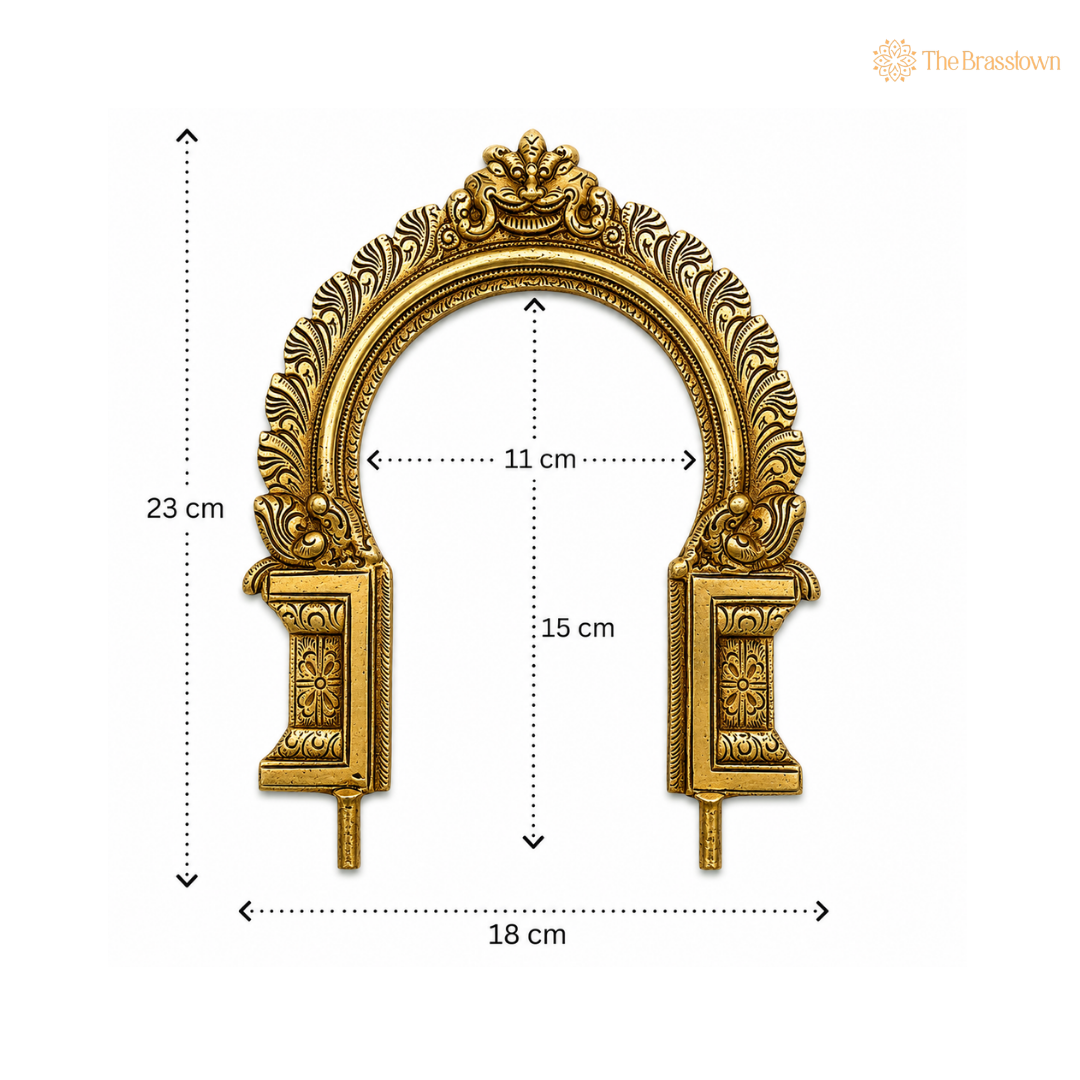 Traditional Brass Floral Arch Frame 9 Inch