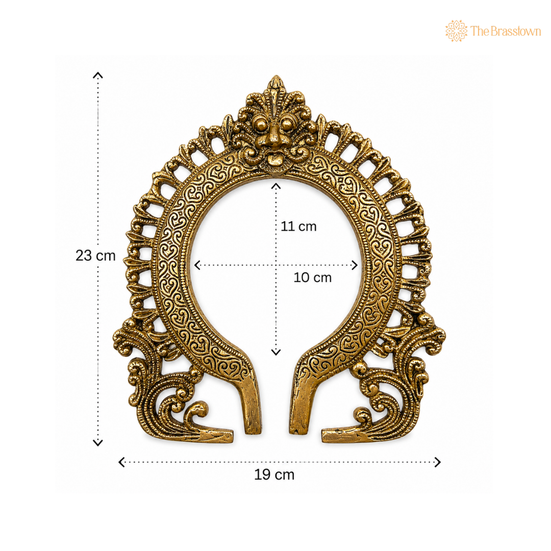 Ornate Brass Circular Arch Frame 9 Inch