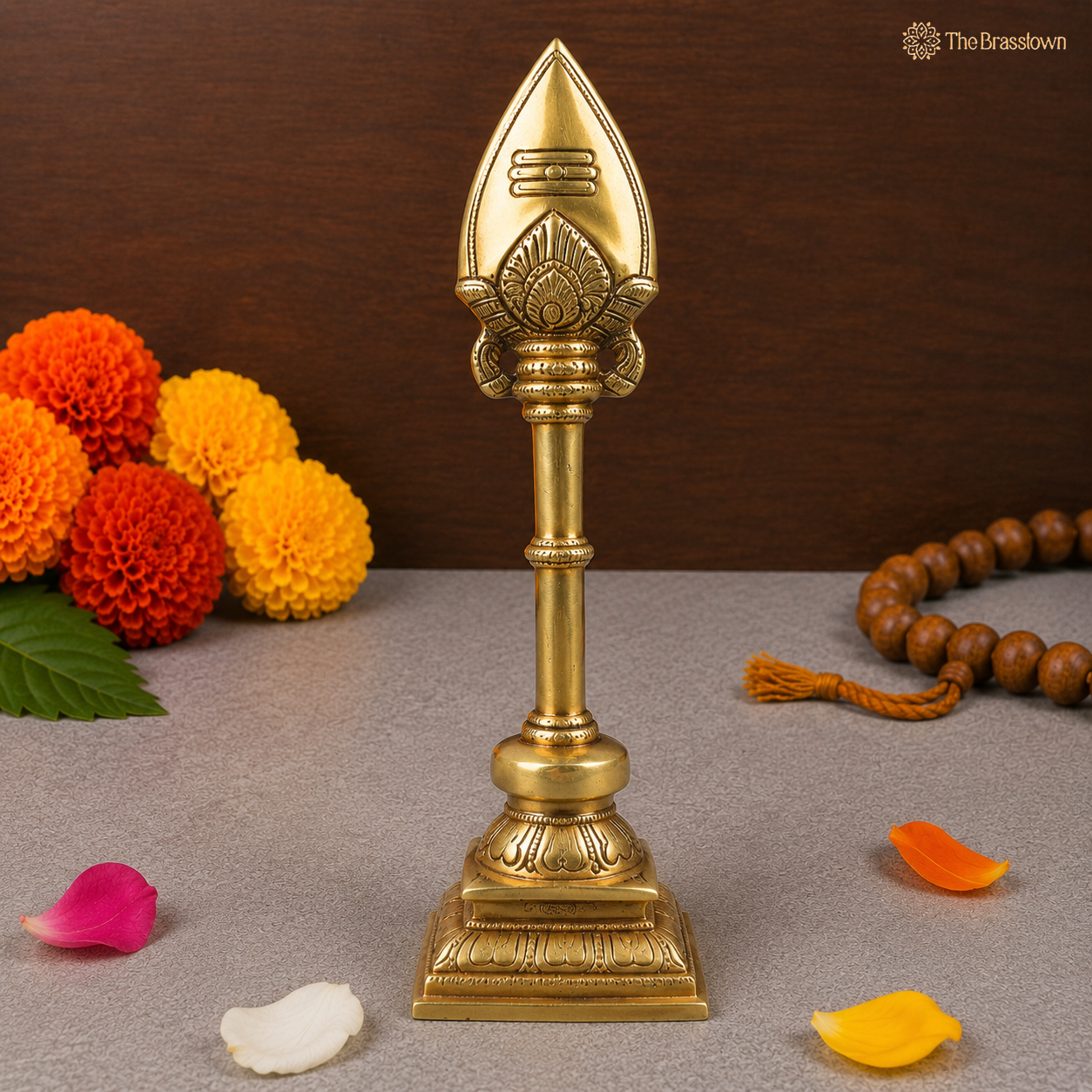 Brass Murugan Vel Velayudham Idol – Handcrafted Vetrivel/Vadivel/Palanivel for Puja, Temple &amp; Home Décor 12 Inch