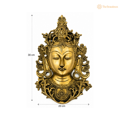 Brass Wall Hanging of Goddess Tara 12 Inch