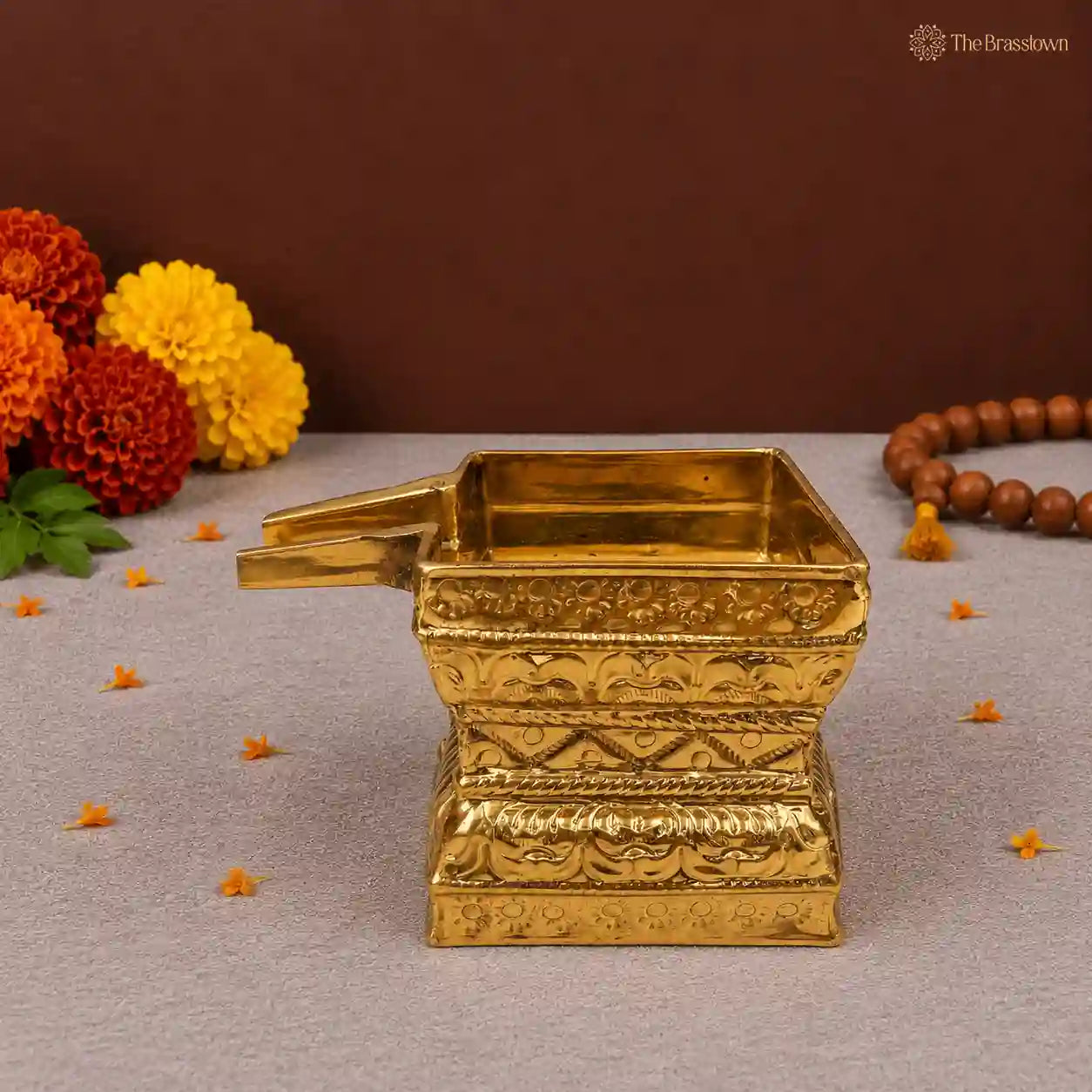 Brass Havan Kund – A Sacred Vessel for Your Rituals 4.5 Inch