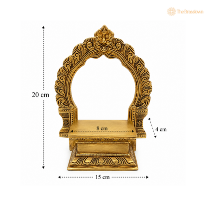 Ornate Brass Arch for Deity Display 8 Inch