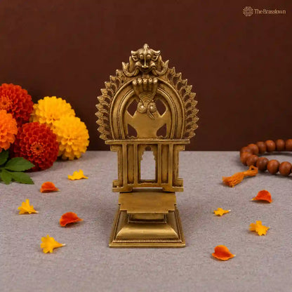 Traditional Brass Arch with Simha Mukha (Lion Face) Design 11.5 Inch