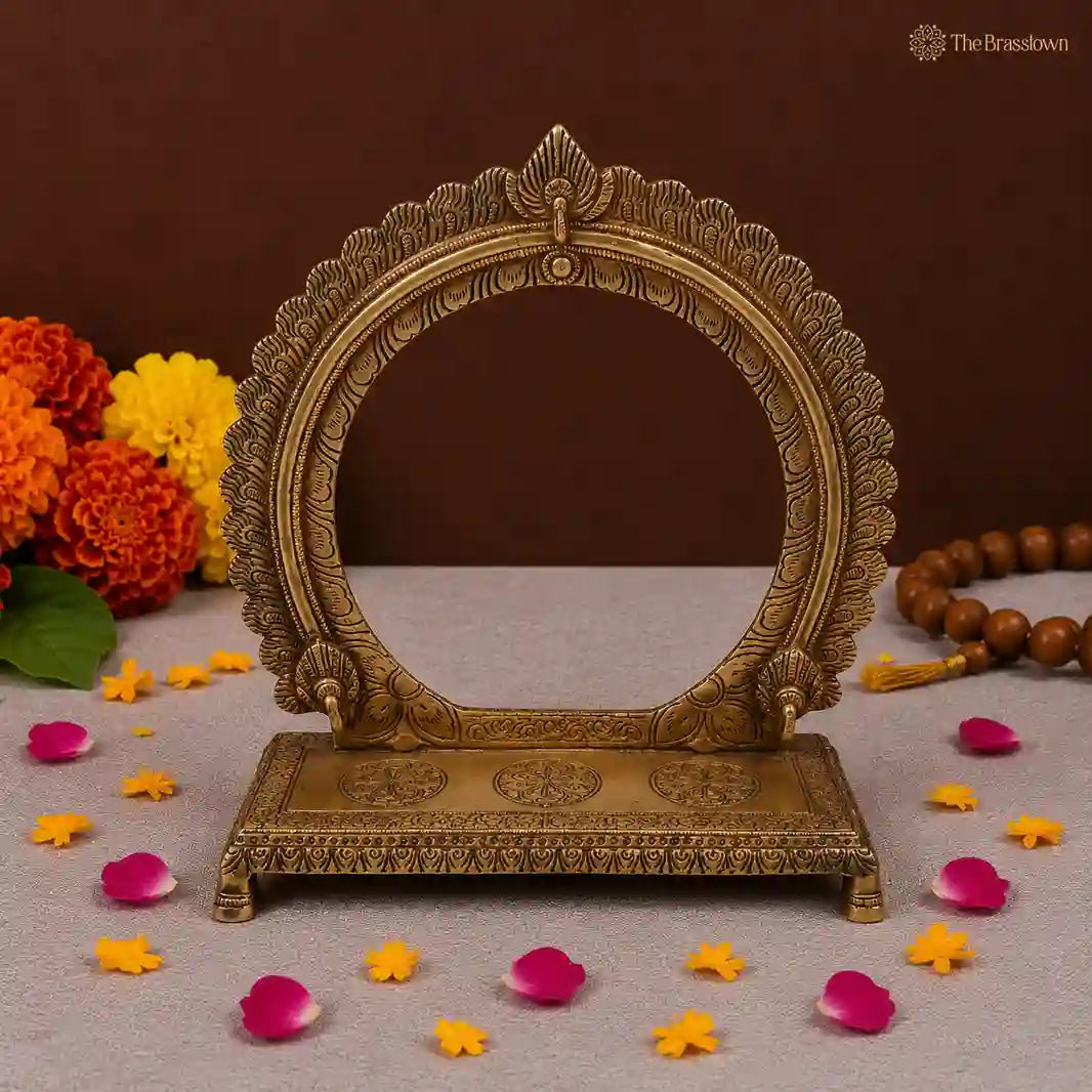 Brass Circular Arch Frame – An Iconic Symbol of Traditional Artistry 10 Inch