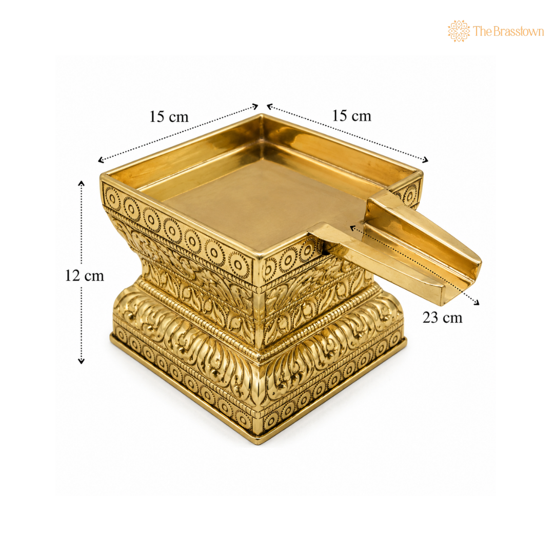 Brass Havan Kund – A Traditional Vessel for Sacred Rituals 6 Inch