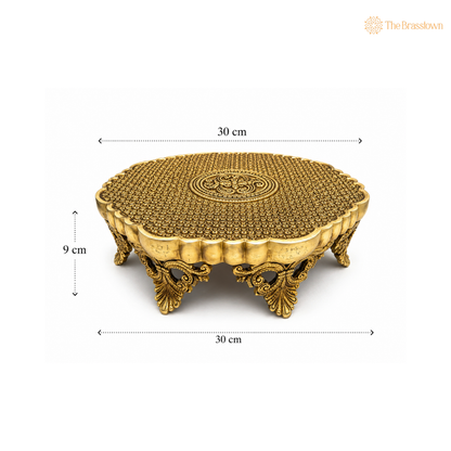 Intricately Designed Brass Pedestal – A Timeless Decorative Treasure 3.5 Inch