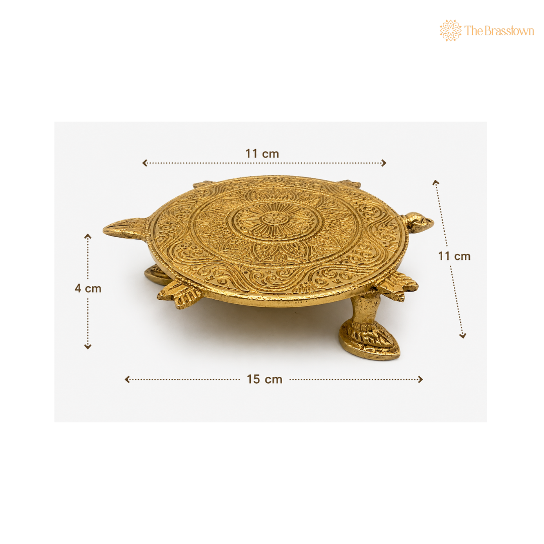 Brass Turtle Design Platform 1.5 Inch