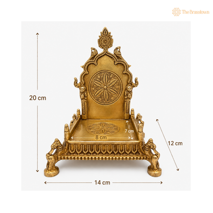 Brass Royal Throne for Idols 8 Inch