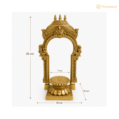 Brass Traditional Arch with Pedestal 10.5 Inch