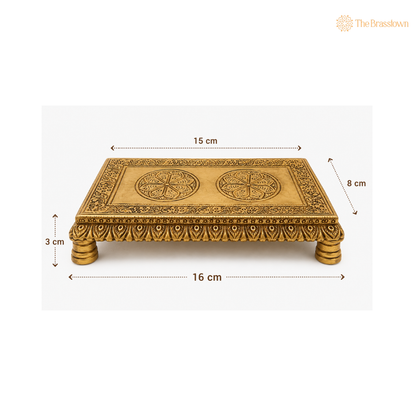Traditional Brass Pooja Pedestal 1 Inch