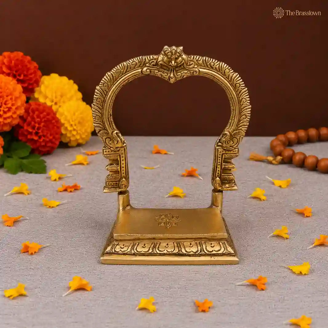 Traditional Brass Arch for Pooja Room 8 Inch