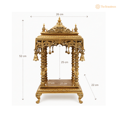 Grand Brass Temple Mandap 21 Inch