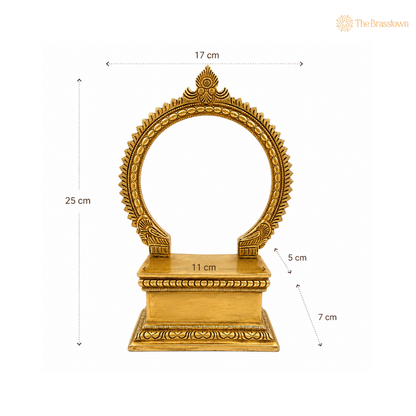 Ornate Brass Toran Frame for Deities 10 Inch