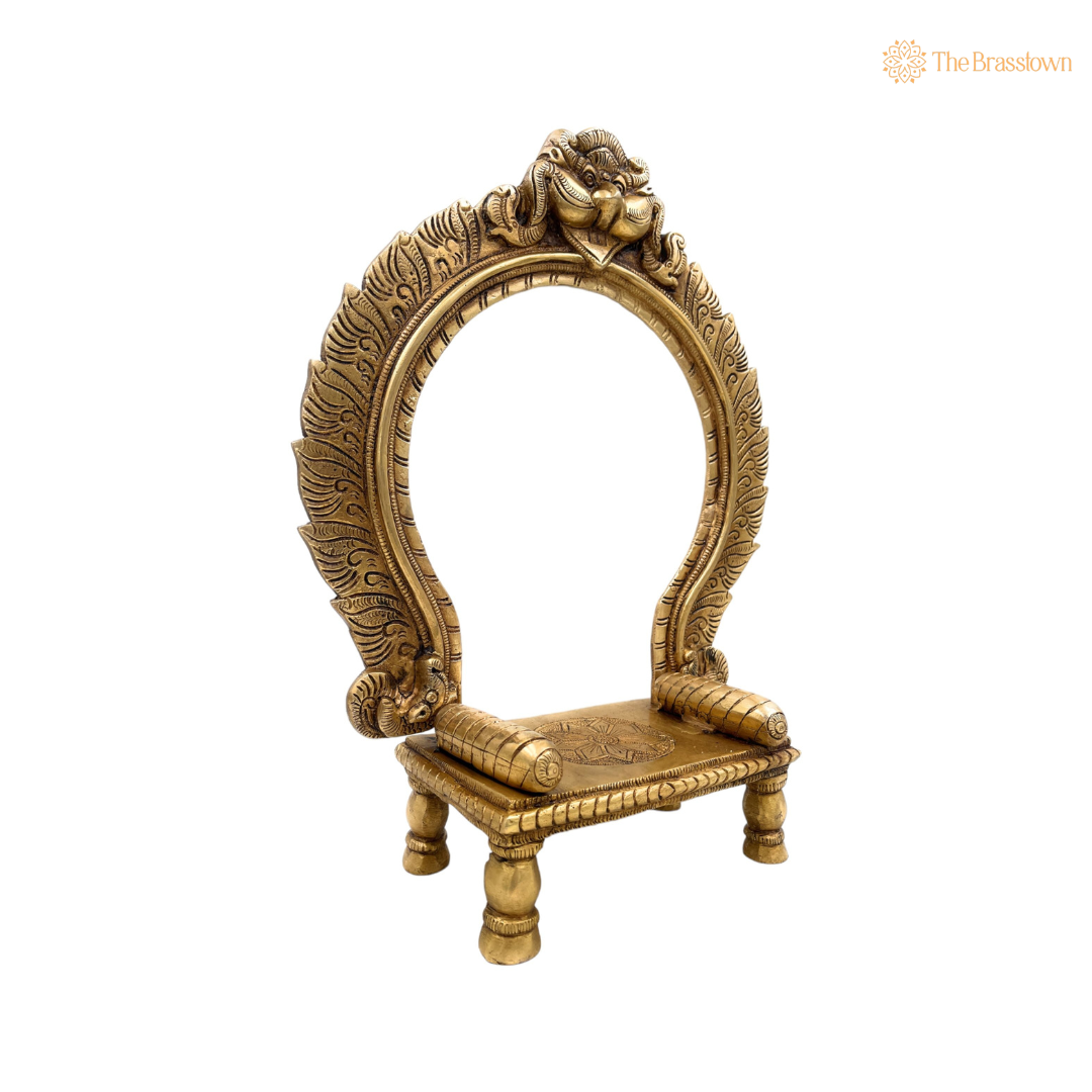 Traditional Brass Arch with Intricate Carvings 14.5 Inch