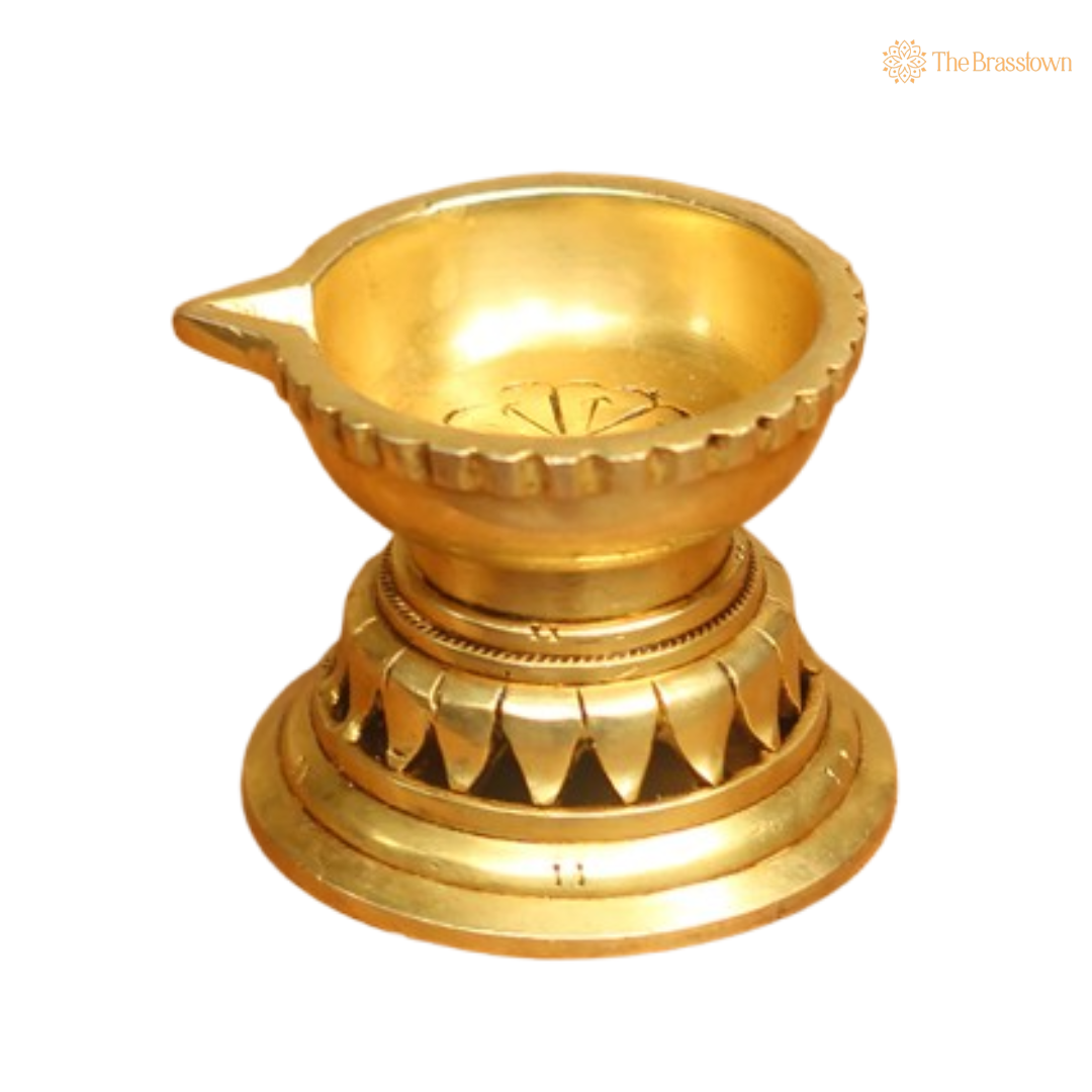 Traditional Brass Diya Lamp 2.5 Inch