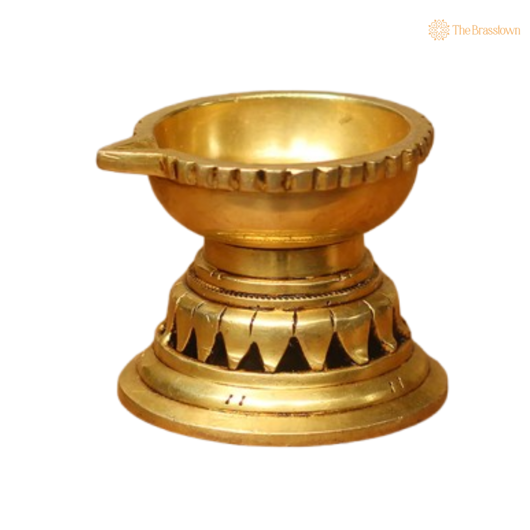 Traditional Brass Diya Lamp 2.5 Inch