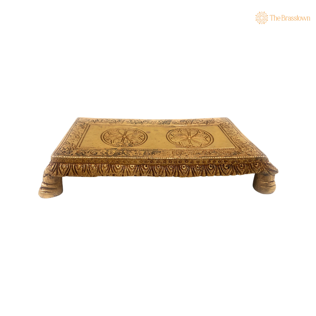 Traditional Brass Pooja Pedestal 1 Inch