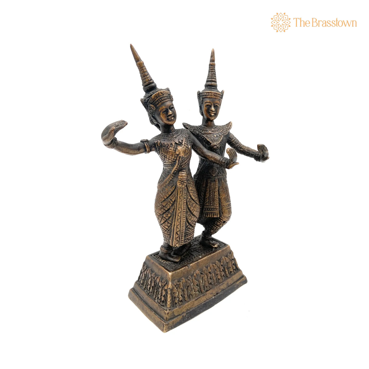 Brass Antique Decorative And Gifting Ancient Dancing Raja – Handcrafted Rani Sculptures for Home Décor &amp; Gifting 8 Inch 5