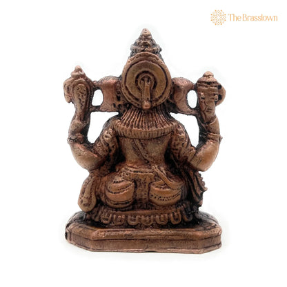 Handcrafted Copper Ganesha Idol – Lord Ganapati Vinayaka Murti for Home Temple, Pooja, Vastu &amp; Spiritual Décor 2.5 Inch 4