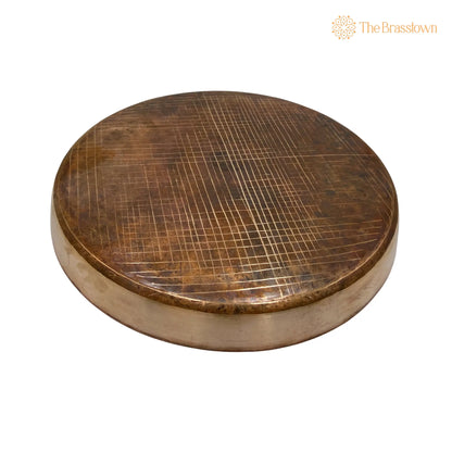 Traditional Pure Brass Dinner Plate (Peetal Thali – Handcrafted Pittala Bhojan Plate for Dining, Puja &amp; Gifting 11.42 Inch 4