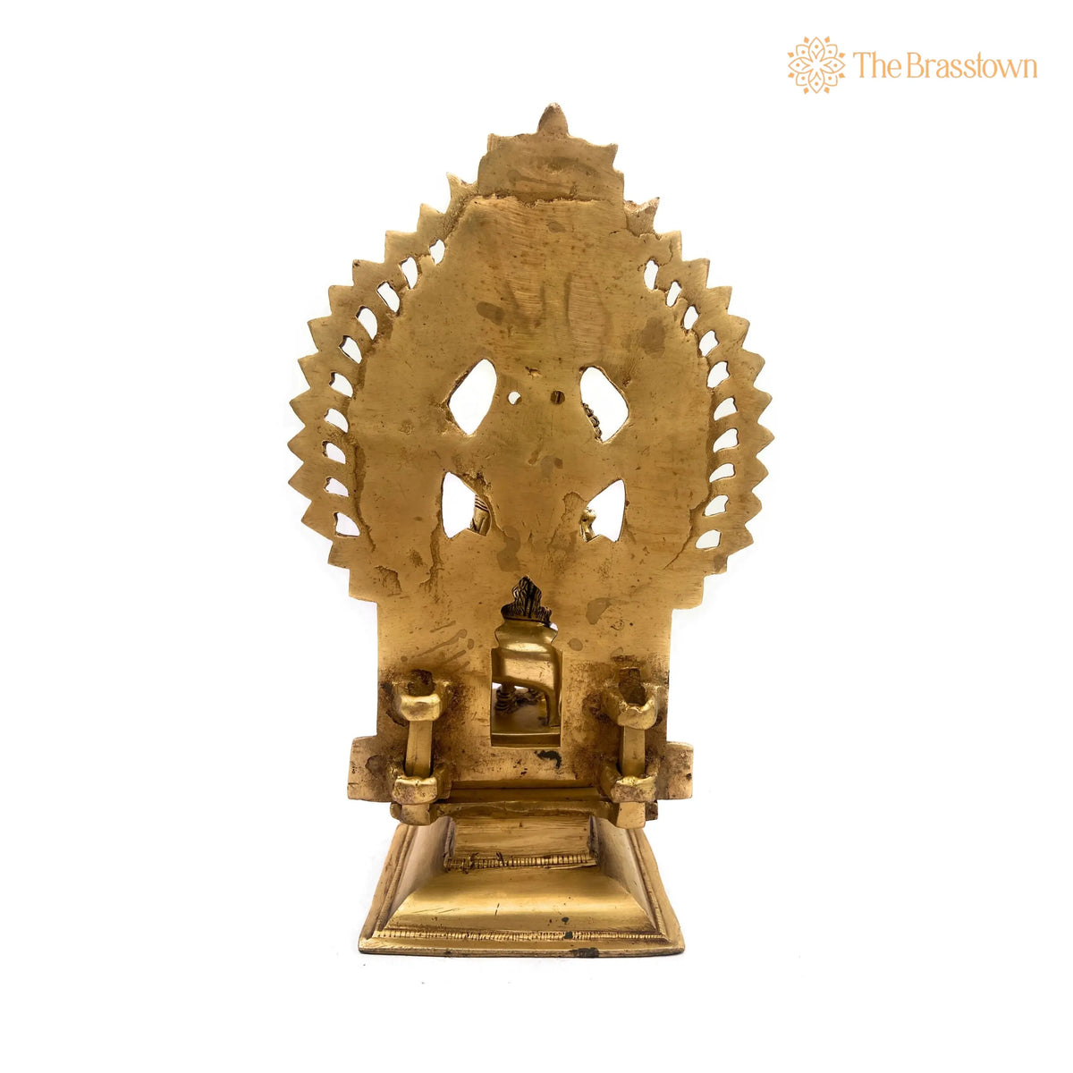 Brass Krishna Idol with Prabhavali – Handcrafted Gopal, Govinda, Balakrishna Murti for Pooja, Home Décor &amp; Temple Statue 11.5 Inch 3