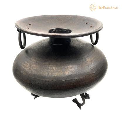 Brass Planter Bowl Peetal Pital Pittal Decorative Plant Pot – Handcrafted Large Indoor Outdoor Brass Flower Bowl 15.5 Inch 3
